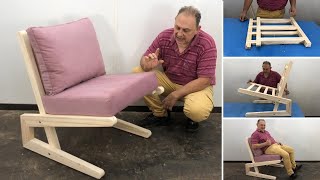 Sillón moderno de madera muy Bonito  Tutorial de Carpinteria [upl. by Nelly443]