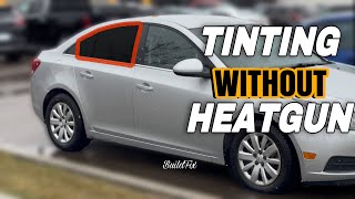 How To Tint Your Car Without a Heatgun  First Time [upl. by Cimbura]