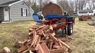 Testing Eastonmade wood splitter 22–28 With huge￼ oak￼ [upl. by Tristas]