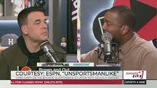 Chris Canty on the Browns Quarterback Situation With Deshaun Watson  Sports4CLE 10924 [upl. by Catlin]