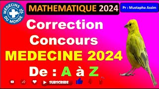 Correction Concours médecine Mathematique 2024  2024 تصحيح فيزياء مباراة الطب [upl. by Ronny]