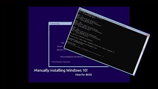 Manually installing Windows 10 on BIOSCSMLegacy [upl. by Norrahc]