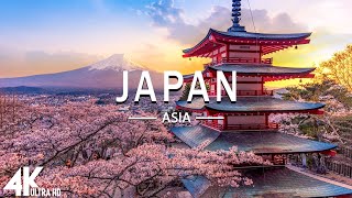 FLYING OVER JAPAN 4K UHD  Relaxing Music Along With Beautiful Nature Videos  4K Video HD [upl. by Carrissa]