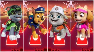 Paw Patrol  Skye 🌟 Rubble 🌟 Chase 🌟 Everest 🌟 Marshall ☄️ Tiles Hop EDM Rush [upl. by Ossie476]