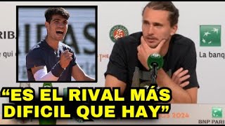 Alexander Zverev quotContra Carlos Alcaraz hay una INTENSIDAD DIFERENTEquot Roland Garros 2024 [upl. by Randi]