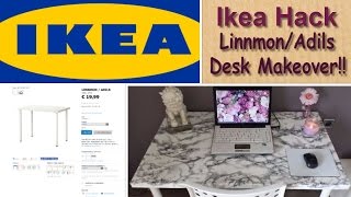 Ikea Hack  Linmon Adils Desk Makeover DIY [upl. by Skell]