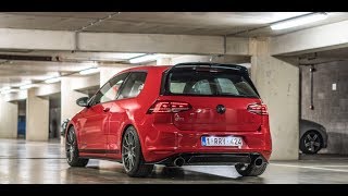 VW GTI MK7 clubsport S parking lot LOUD exhaust sound pops and bangs [upl. by Drofla]