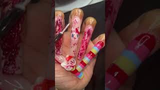 Chucky X Hello Kitty Fresstyle Nail Art [upl. by Malvie241]