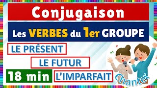 Conjugaison des verbes du premier groupe  Présent Futur et Imparfait de lIndicatif [upl. by Temme434]