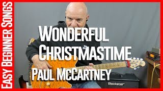 Wonderful Christmastime By Paul McCartney  Guitar Lesson Tutorial [upl. by Ytrebil]