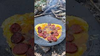 Eggs with sausage in nature🔥 [upl. by Shotton]