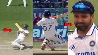 Sarfaraz Khan Marvallous Shot on 152 kmph Speed Ball of Mark Wood Impressed Everyone  IND vs ENG [upl. by Eustis]