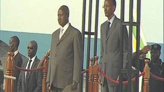 President Musevenis arrival at Kigali International Airport Kigali 29 July 2011 [upl. by Freedman]