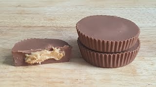 Erdnussbutter Pralinen selber machen  Peanut Butter Cups Rezept [upl. by Otrebor]