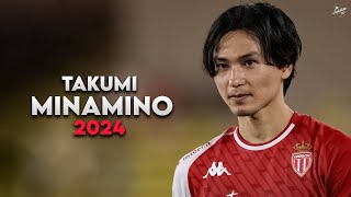 Takumi Minamino 2024  Amazing Skills Assists amp Goals  Monaco  HD [upl. by Antin316]