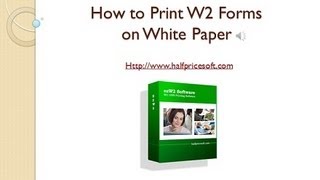 How to Print W2 Forms on White Paper [upl. by Ahsekyw]