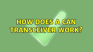 How does a CAN transceiver work [upl. by Eynenihc]