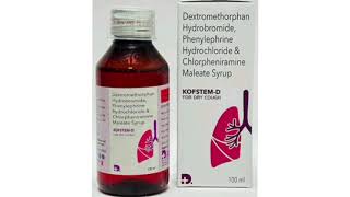 KOFSTEM D Syrup Dextromethorphan Hydrobromide Phenylephrine Hydrochloride amp Chlorpheniramine Syrup [upl. by Adabelle]