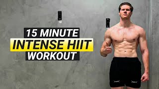 15 MIN INTENSE HIIT WORKOUT BODYWEIGHT FOLLOW ALONG [upl. by Kiki840]