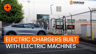 Building electric with electric  Kempower office charging hub Durham NC [upl. by Clarice]