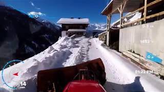 ❄️Winterdienst extrem❄️ 23012018 Schneeräumung mit GPS [upl. by Ennaid160]