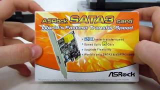 0008  ASRock SATA III PCIe Card  Unboxing [upl. by Venus]