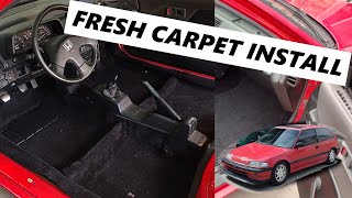 New Carpet in my 89 Civic Si  StockInteriorscom [upl. by Leugimsiul]