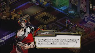 Zagreus romances Megaera and Thanatos while Orpheus sings his song  Hades [upl. by Ominoreg786]