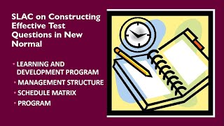 School Learning Action Cell on Constructing Effective Test Questions in New Normal [upl. by Nnaj]