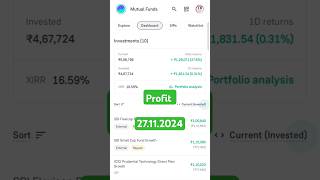 my mutual fund portfolio return groww app 27112024 groww mutualfund sip investing shorts [upl. by Kayla]