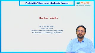 LEC08 PTSP  Random Variables By Dr G Karthik Reddy [upl. by Heathcote]