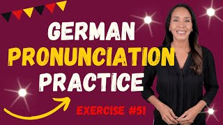 Try to Pronounce These Words in German  Exercise 51 [upl. by Anec]