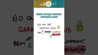 Principais pontos sobre Penhor Hipoteca e Anticrese direito concursopublico oab estudos [upl. by Traci]