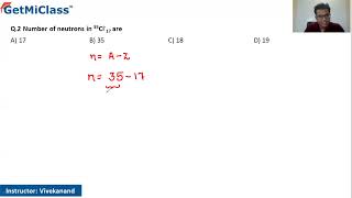 Number of nucleons KCET 11th Chemistry Structure of Atoms [upl. by Akienahs12]