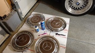 DIY Advice on Removing all the old paint from Mercedes wheel covers [upl. by Mchail]