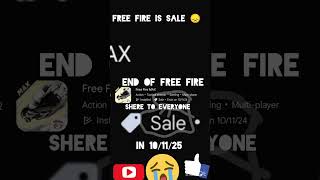 END OF FREE FIRE vial like freefire shere allyoutubers [upl. by Francisca158]