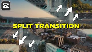 Split Splice Transition in CapCut PC  Split Screen Tutorial [upl. by Carmencita]