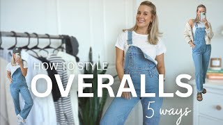 STYLE OVERALLS 5 WAYS  Spring Fashion how to [upl. by Eirahcaz]