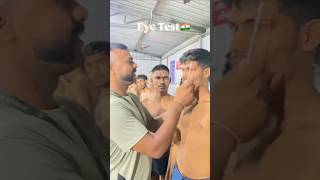 Eyes check up at pre medical test🇮🇳  armyindianarmyeyestestmedicaltestfitnessytshortsshorts [upl. by Adnoral]