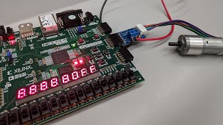 Demo  DC motor control by using FPGA Nexys 4 [upl. by Seymour344]