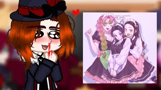 Diabolik lovers react to nezuko mitsuri and shinobu 🇪🇸🇺🇸🇷🇺 [upl. by Michon]