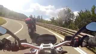 On board Ducati Monster 696 acceleration to REV limiter in second gear [upl. by Lussier793]