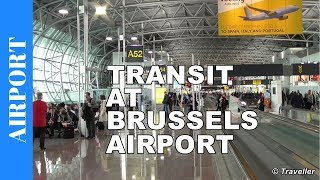 TRANSIT BRUSSELS Airport BRU  BrusselZaventem Airport BRU  Concourse A  Connection Flight [upl. by Kleeman]