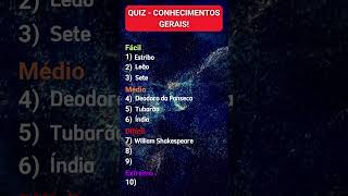 Quiz de Conhecimentos Gerais Alguma das respostas te surpreendeu [upl. by Adon]