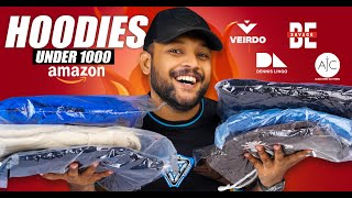 Best Budget Amazon Hoodies Under 1000 For Men 🔥 Amazon Haul Review 2024  ONE CHANCE [upl. by O'Rourke]