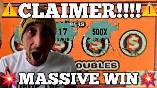 ⚠️CLAIMER⚠️  MASSIVE WIN ON THE 500X TICKET  Scratch Life VS Florida Lottery [upl. by Oinotla717]