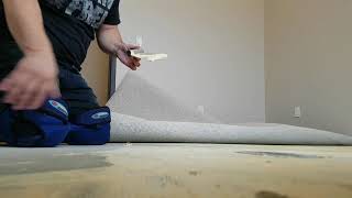 Installing a glue down carpet [upl. by Leod]