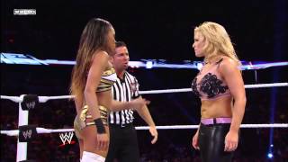 Layla and Natalya vs Naomi and Cameron wwe superstars [upl. by Elden77]