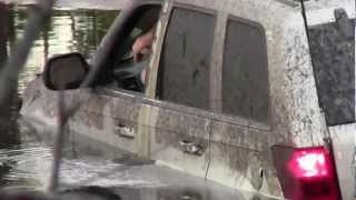 06 HEMI Jeep Grand Cherokee WK lake crossing nearly swamped Jeep [upl. by Suiratnauq528]