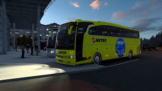 METRO TURİZM  TRAVEGO 15 SHD  ANONSLU OTOGAR ÇIKIŞI  TÜRKİYEHARİTASI ETS 2 147 LOGITECH G29 [upl. by Haram]